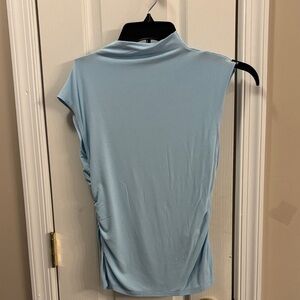 Calvin Klein Light Blue Sleeveless Mock Neck Tank Top